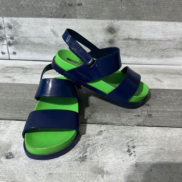 Mini Melissa Strappy Sandals Girls Sz 10 - Picture 1 of 7